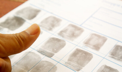 Criminal edge in fingerprint crime file page Punishments for crimes can include fines,...