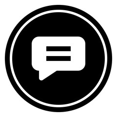 Message Circular line icon