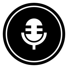 Microphone Circular line icon