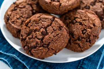 Double chocolate chip cookies