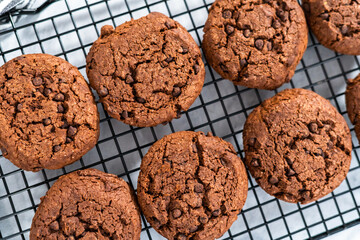 Double chocolate chip cookies