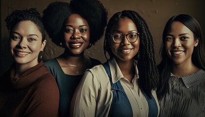 Fototapeta premium Historians Multiracial Women (generative AI)