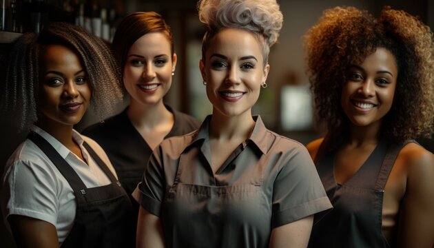 Hairdressers Multiracial Women (generative AI)