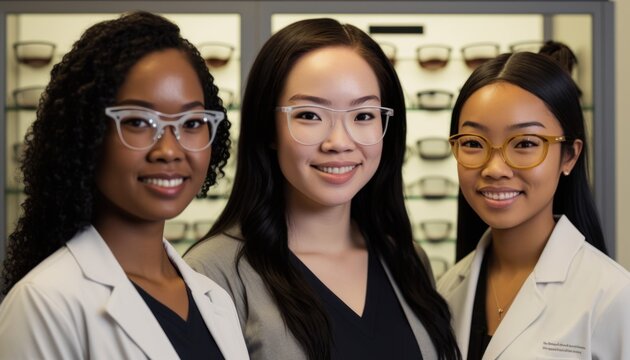 Optometrists Multiracial Women (generative AI)