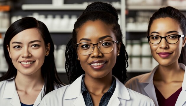 Pharmacists Multiracial Women (generative AI)