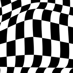 trendy cool distorted checkerboard decoration