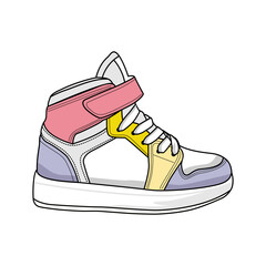 Sneakers Kid Vector Image and Illustration