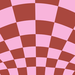 trendy cool distorted checkerboard decoration