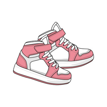 Shoes Kid Sneakers Vector Image and Illustration