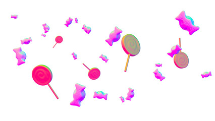 Candy rain splash tranparent