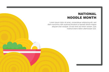 National Noodle Month background.