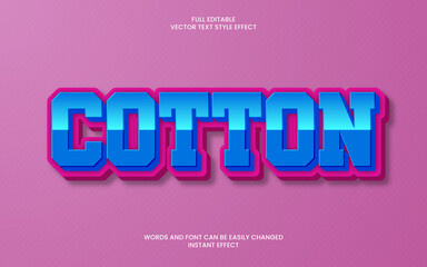 cotton text effect