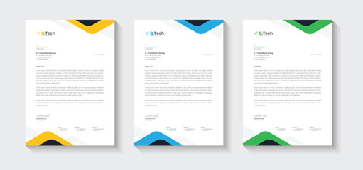 Modern Business Letterhead Template or Corporate Letterhead Design