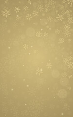 Gray Snowfall Vector Golden Background. Holiday