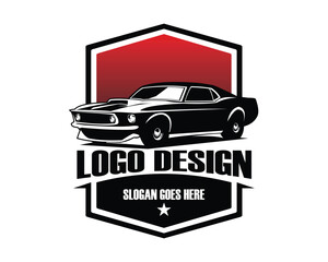 isolated car ford Mustang 429 vector illustration