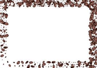 Brown Arabic Drawn Vector White Background.