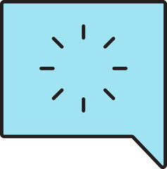 message and loading icon