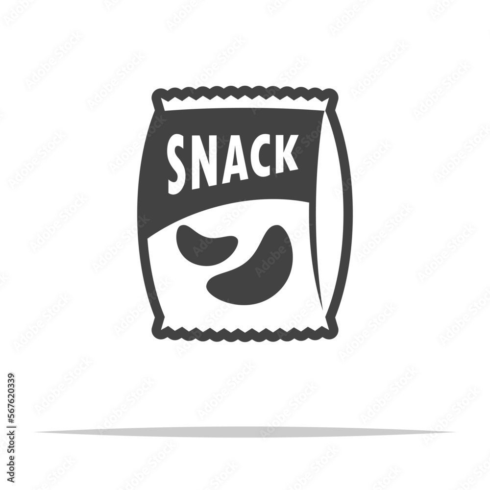 Canvas Prints bag of snack icon transparent vector isolated