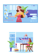 Woman Watching Video On Laptop