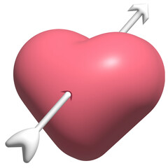 3D Heart icon for valentines day, web and app icon