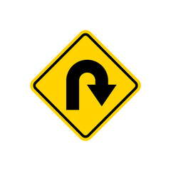 traffic sign, road sign in trendy flat design