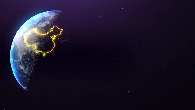 China border From space