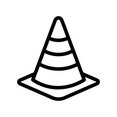 safety cone, road cone, traffic cone vector icon