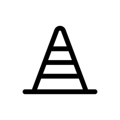 safety cone, road cone, traffic cone vector icon