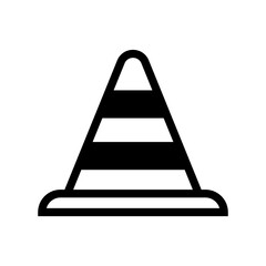 safety cone, road cone, traffic cone vector icon