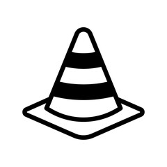 safety cone, road cone, traffic cone vector icon