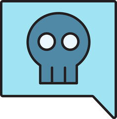 message and skull icon