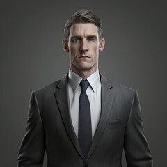 Man in black suit,Portrait of a businessman.Generative AI