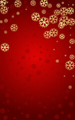 Fototapeta na wymiar Silver Snowfall Vector Red Background. Fantasy