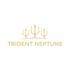 Modern trident neptune vector logo