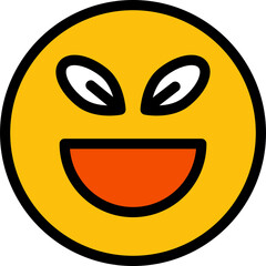 funny and smile face emoticon illustration