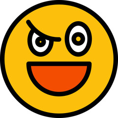funny and smile face emoticon illustration