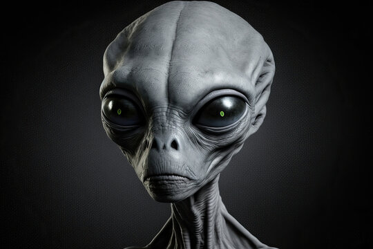 The Faces of the Stars: Hyperrealistic Grey Alien Portrait