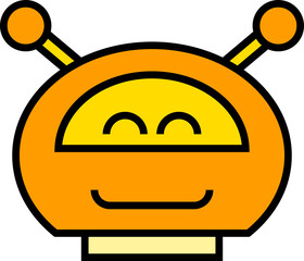 funny robot head avatar