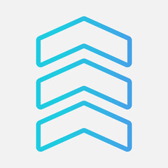 Obraz premium Upward arrow icon vector illustration in gradient style, use for website mobile app presentation