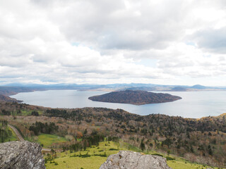 美幌峠から見た屈斜路湖（10月）