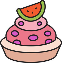 cake and dessert icon illustration