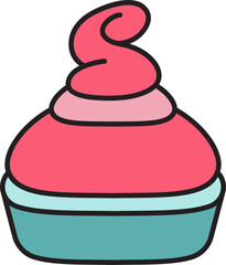 cupcake icon illustration