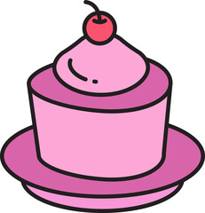cake and dessert icon illustration