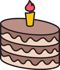 cake and dessert icon illustration