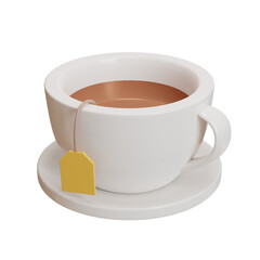 3d rendering Tea of  white cup © Maikaze