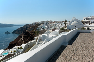 Fototapeta premium Oia cityscape on Santorini island, Cyclades, Greece