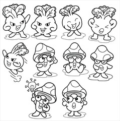 set of cartoon people