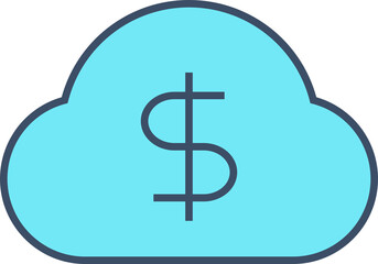 cloud and dollar icon