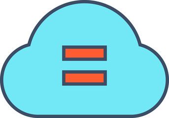cloud and equal icon