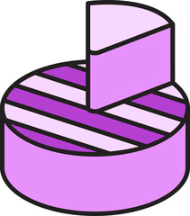 data pie chart icon illustration